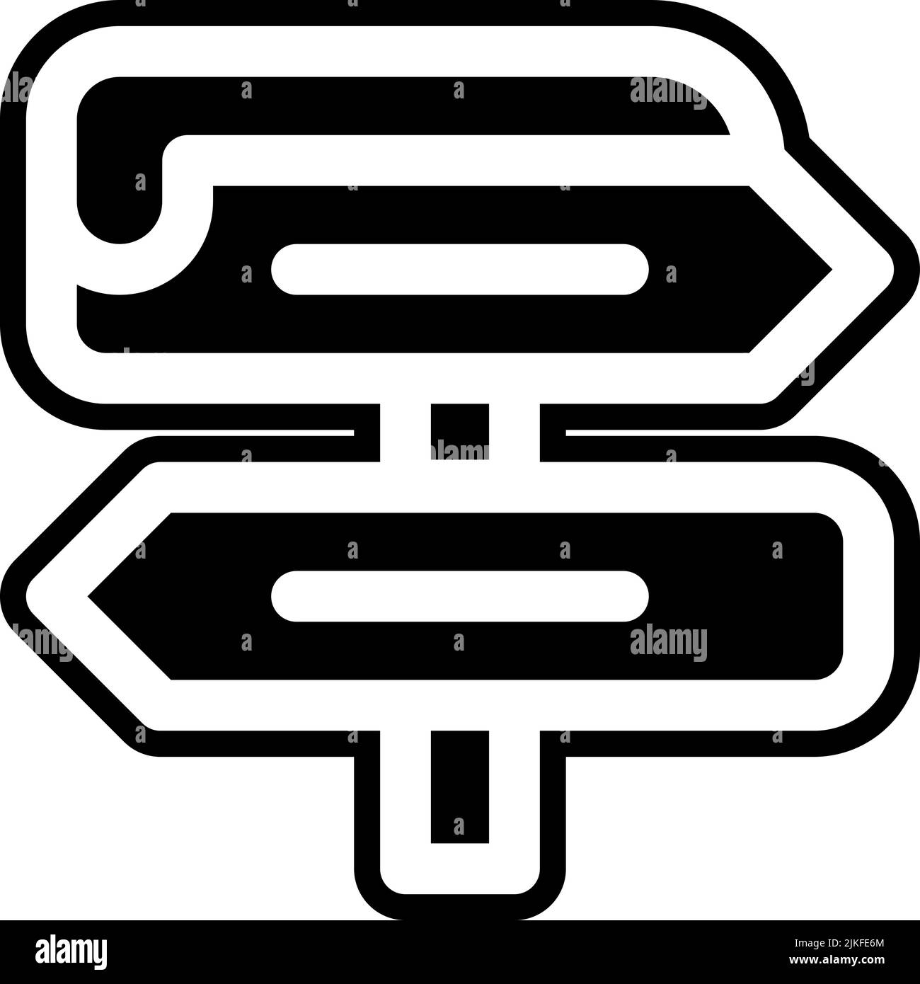 signpost icon black vector illustration Stock Vector Image & Art Alamy