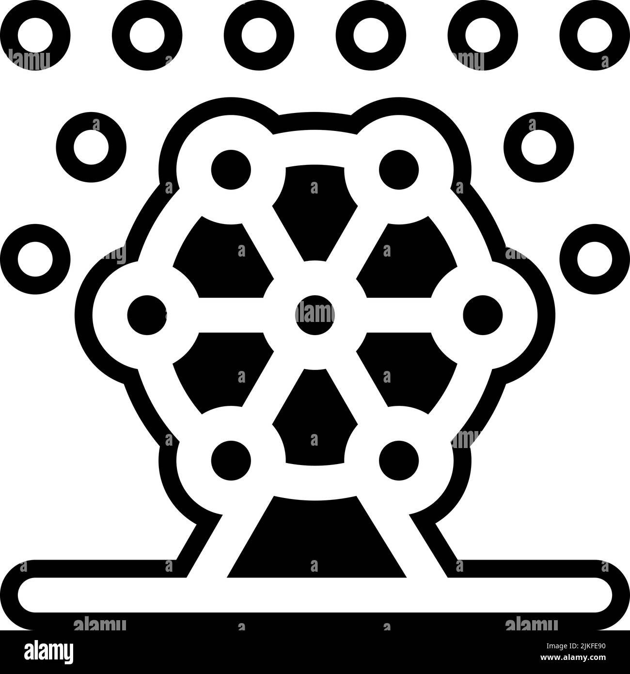 ferris wheel icon black vector illustration. Stock Vector