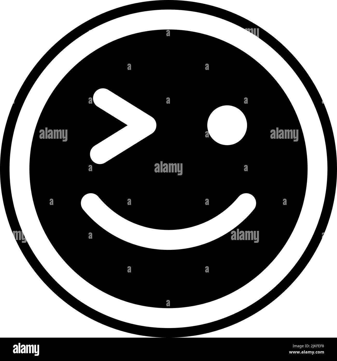 wink icon black vector illustration Stock Vector Image & Art - Alamy