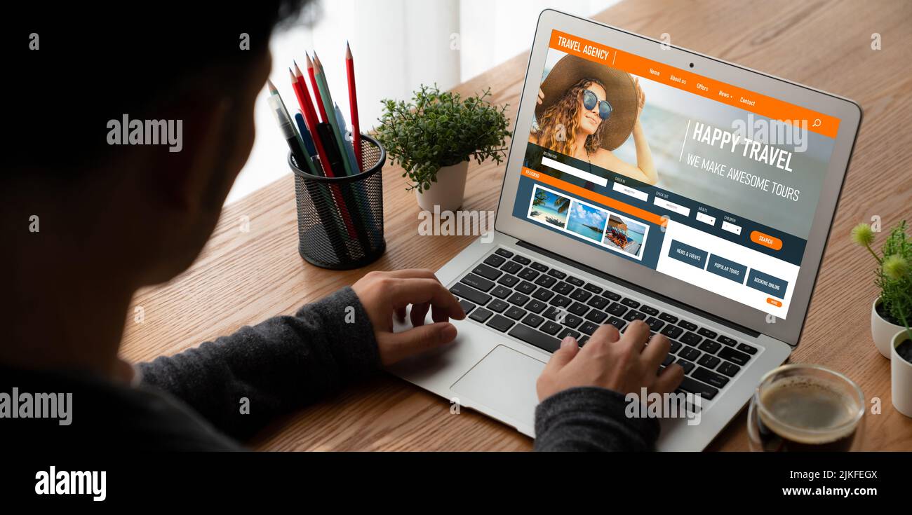 Online travel agency website for modish search and travel planning