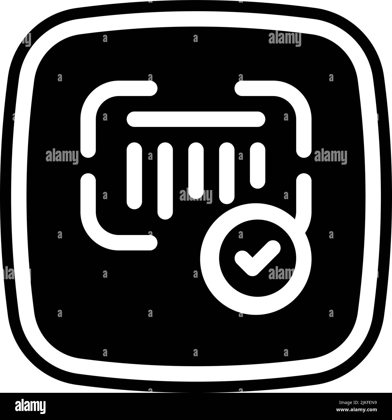 barcode icon black vector illustration Stock Vector Image & Art - Alamy
