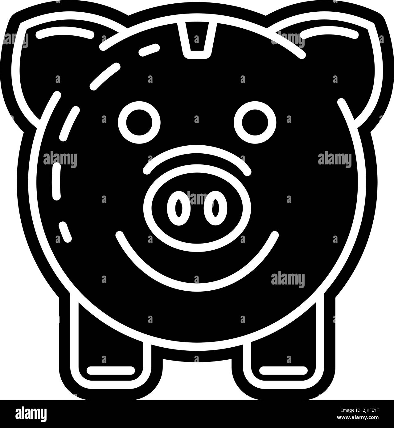 piggy bank icon black vector illustration Stock Vector Image & Art - Alamy