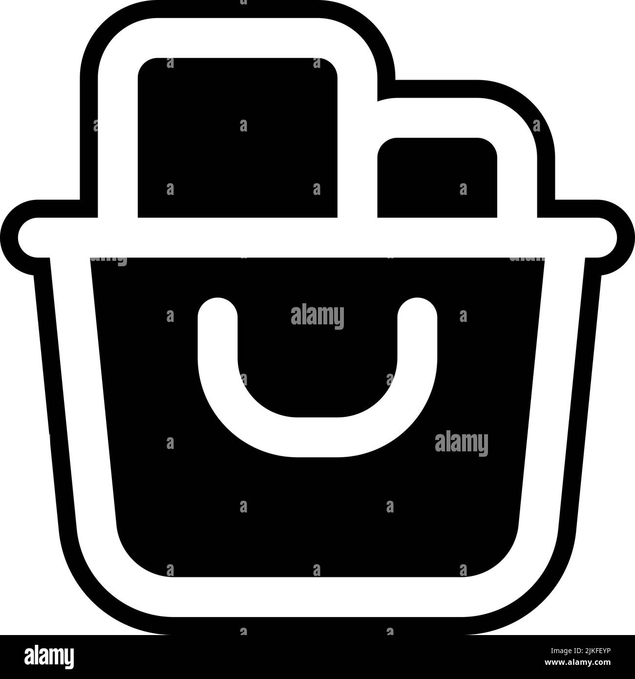 shopping bag icon black vector illustration Stock Vector Image & Art ...