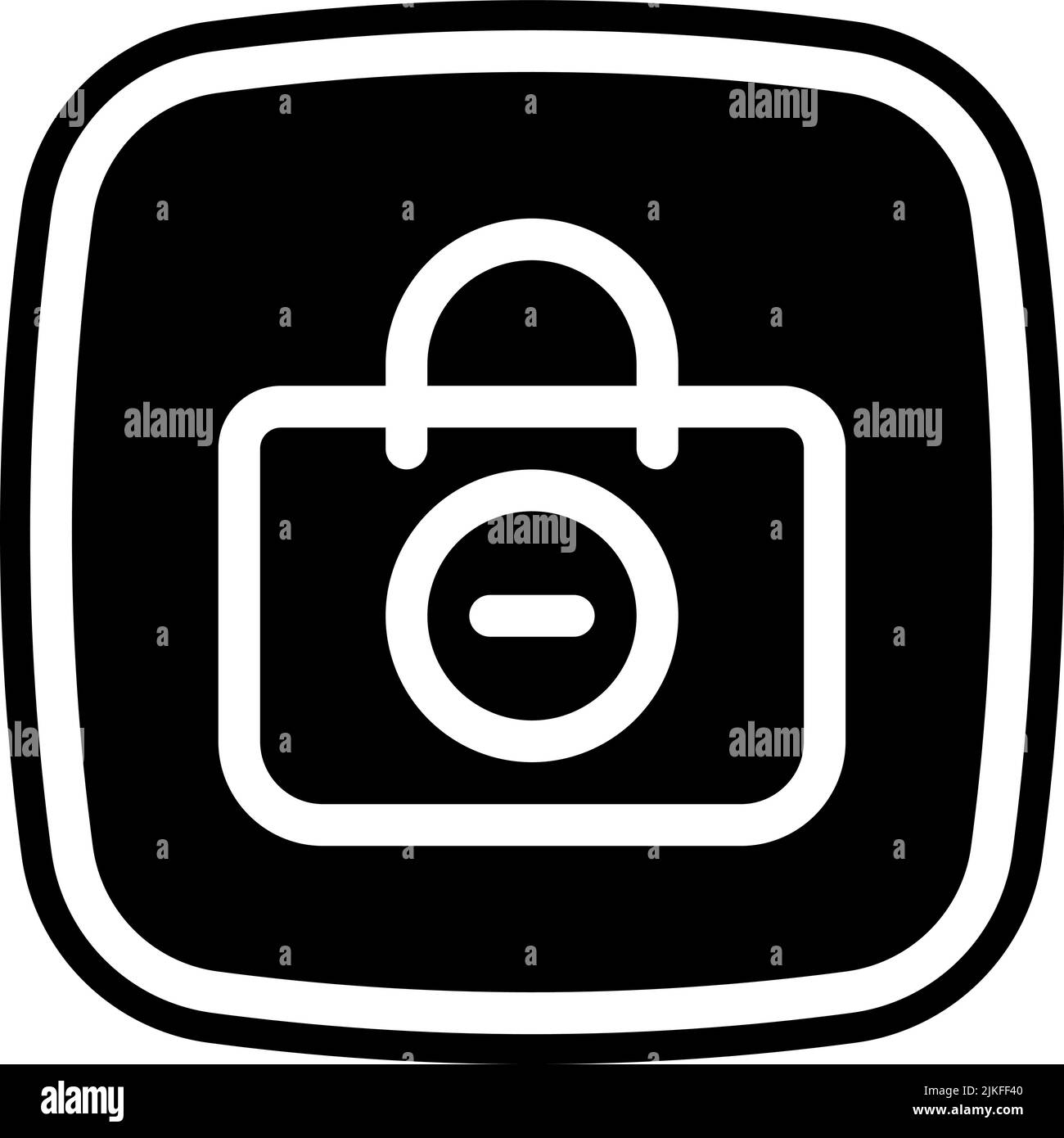 shopping bag icon black vector illustration Stock Vector Image & Art ...