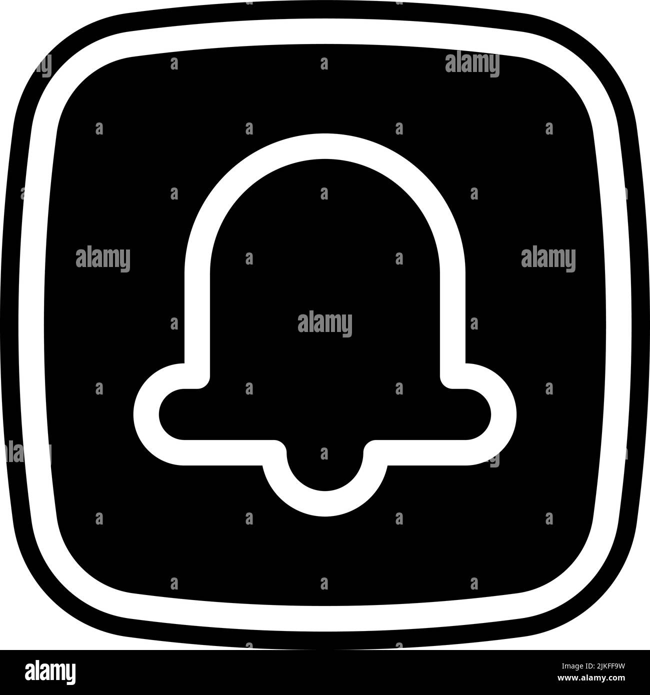 notification bell icon black vector illustration Stock Vector Image