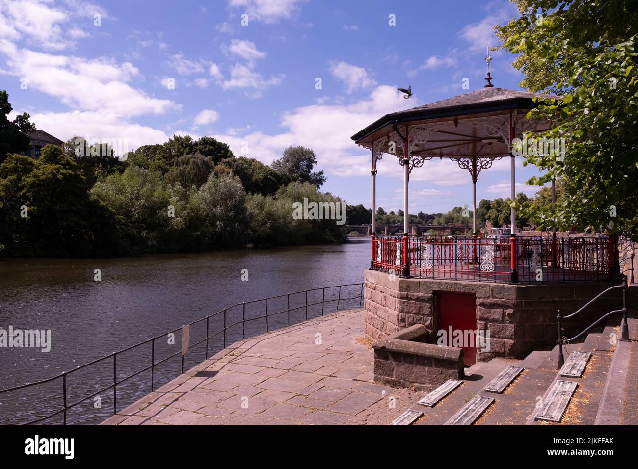 Bandstand at The Groves on the River Dee at Chester, Chesire Stock Photo