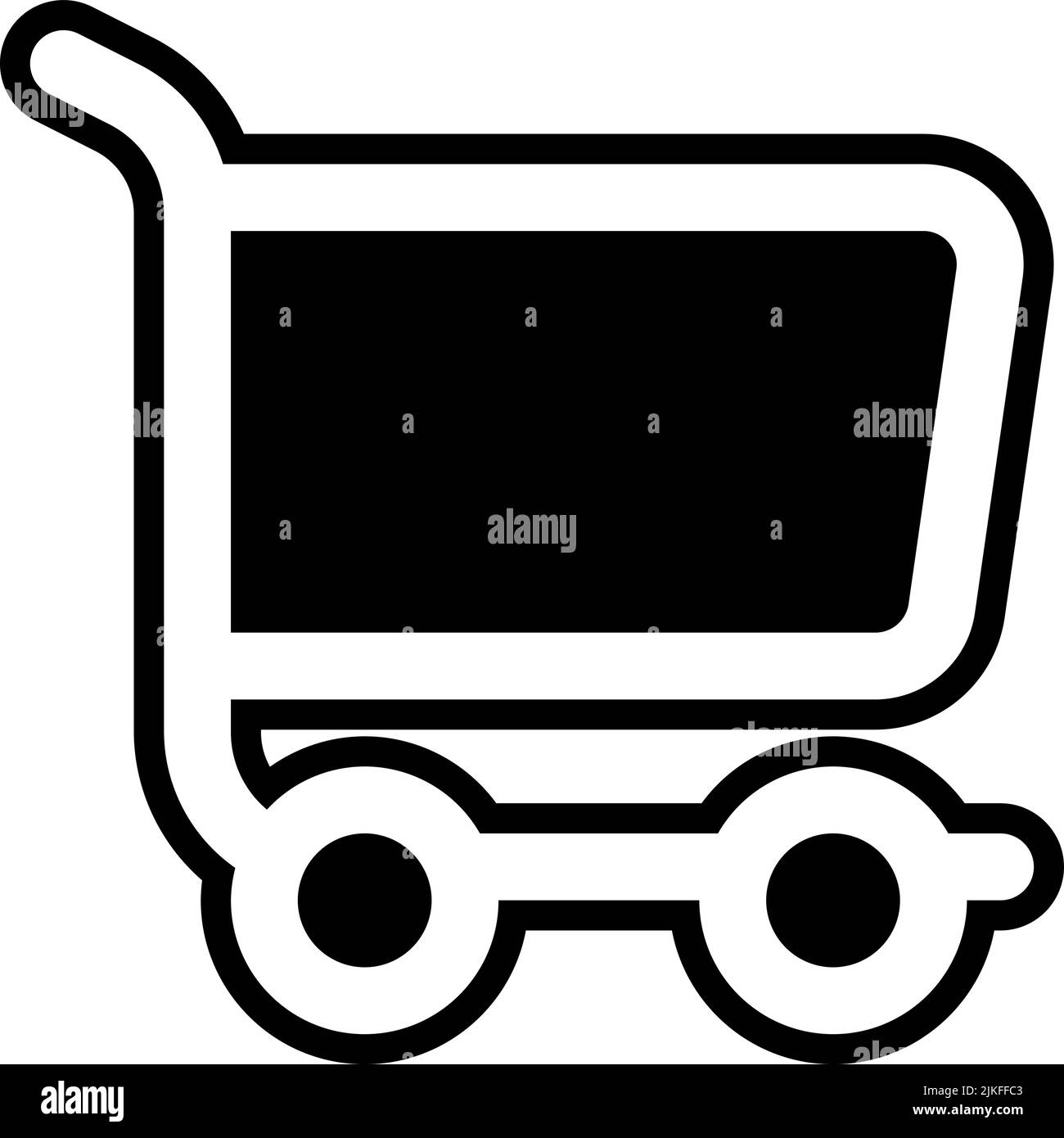 shopping cart icon black vector illustration Stock Vector Image & Art ...