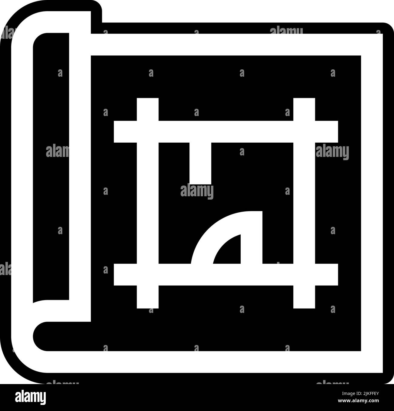 blueprint icon black vector illustration Stock Vector Image & Art - Alamy