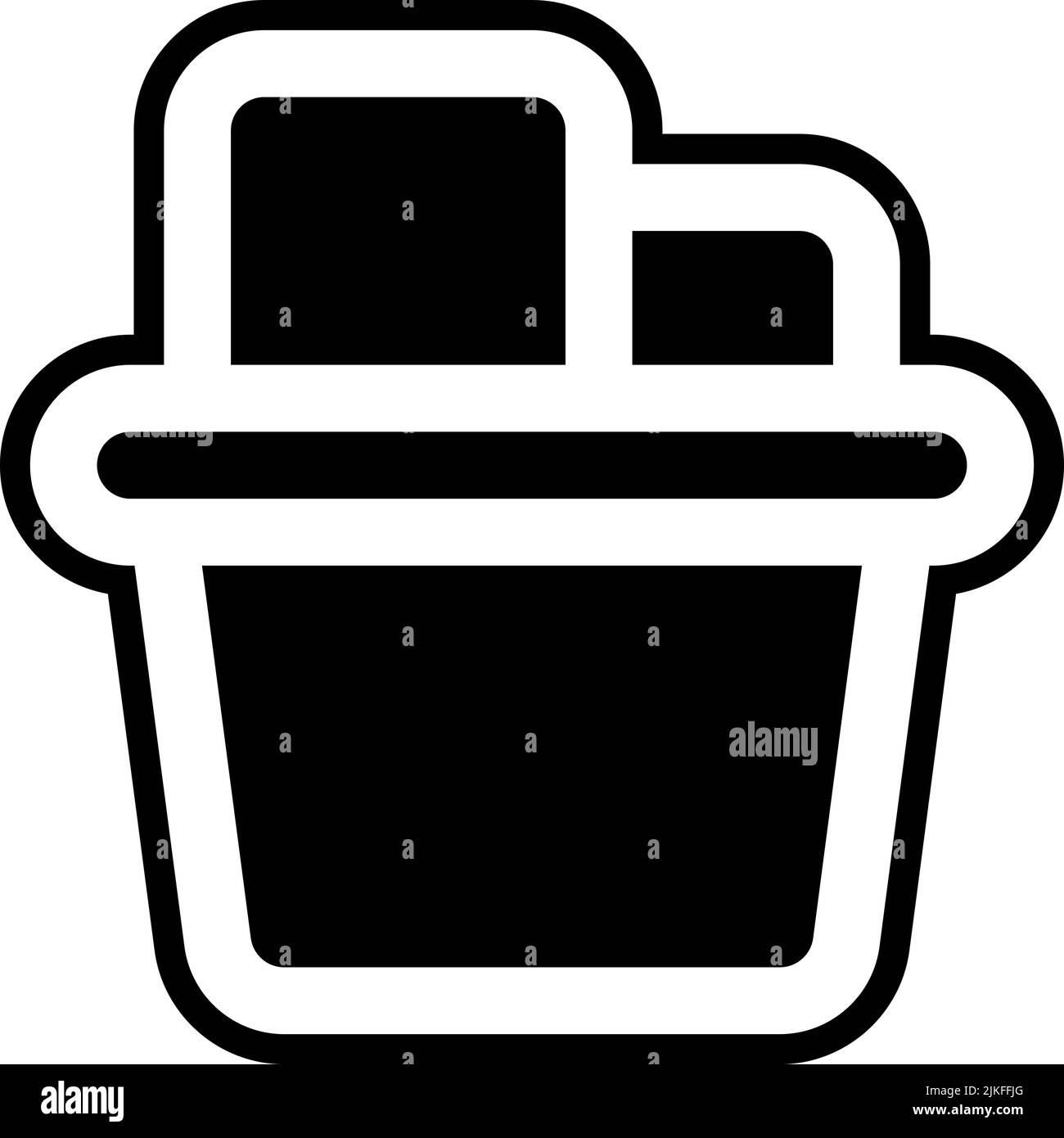 shopping basket icon black vector illustration Stock Vector Image & Art ...