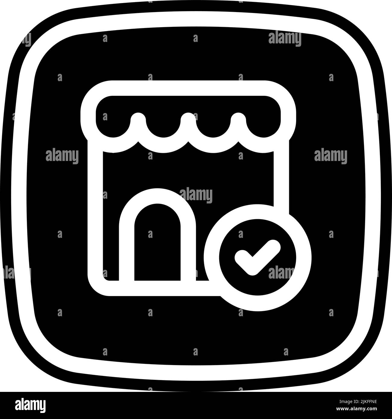 online store icon black vector illustration Stock Vector Image & Art ...