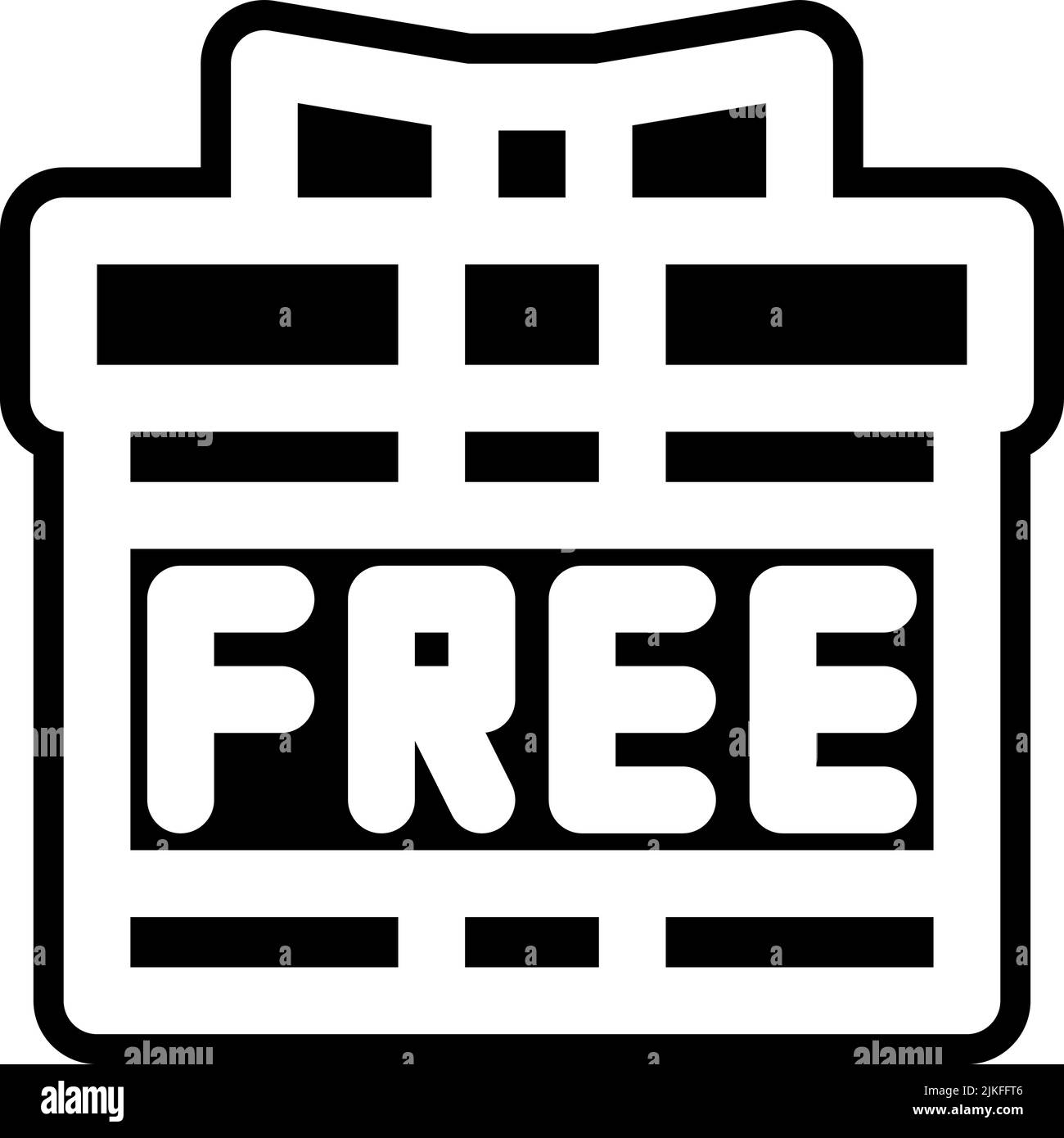 free icon black vector illustration Stock Vector Image & Art - Alamy