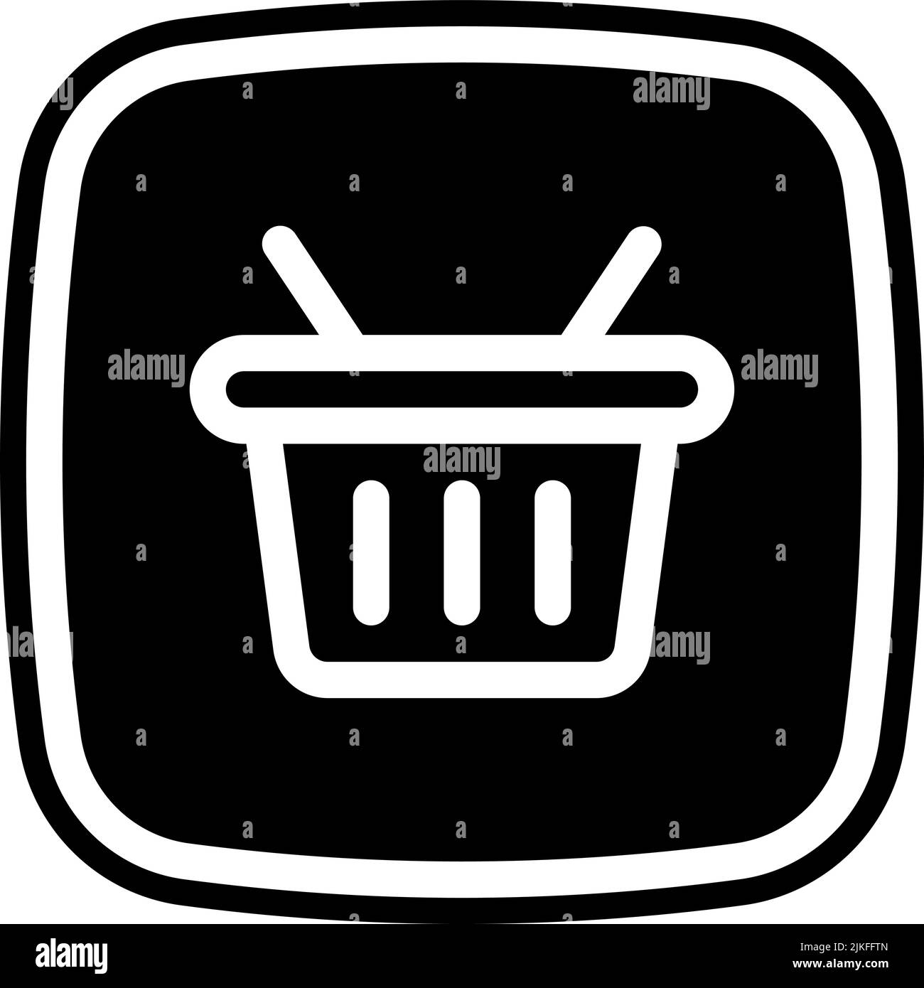 shopping basket icon black vector illustration Stock Vector Image & Art ...