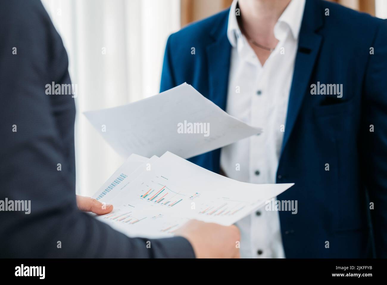 business report accounts feedback communication Stock Photo