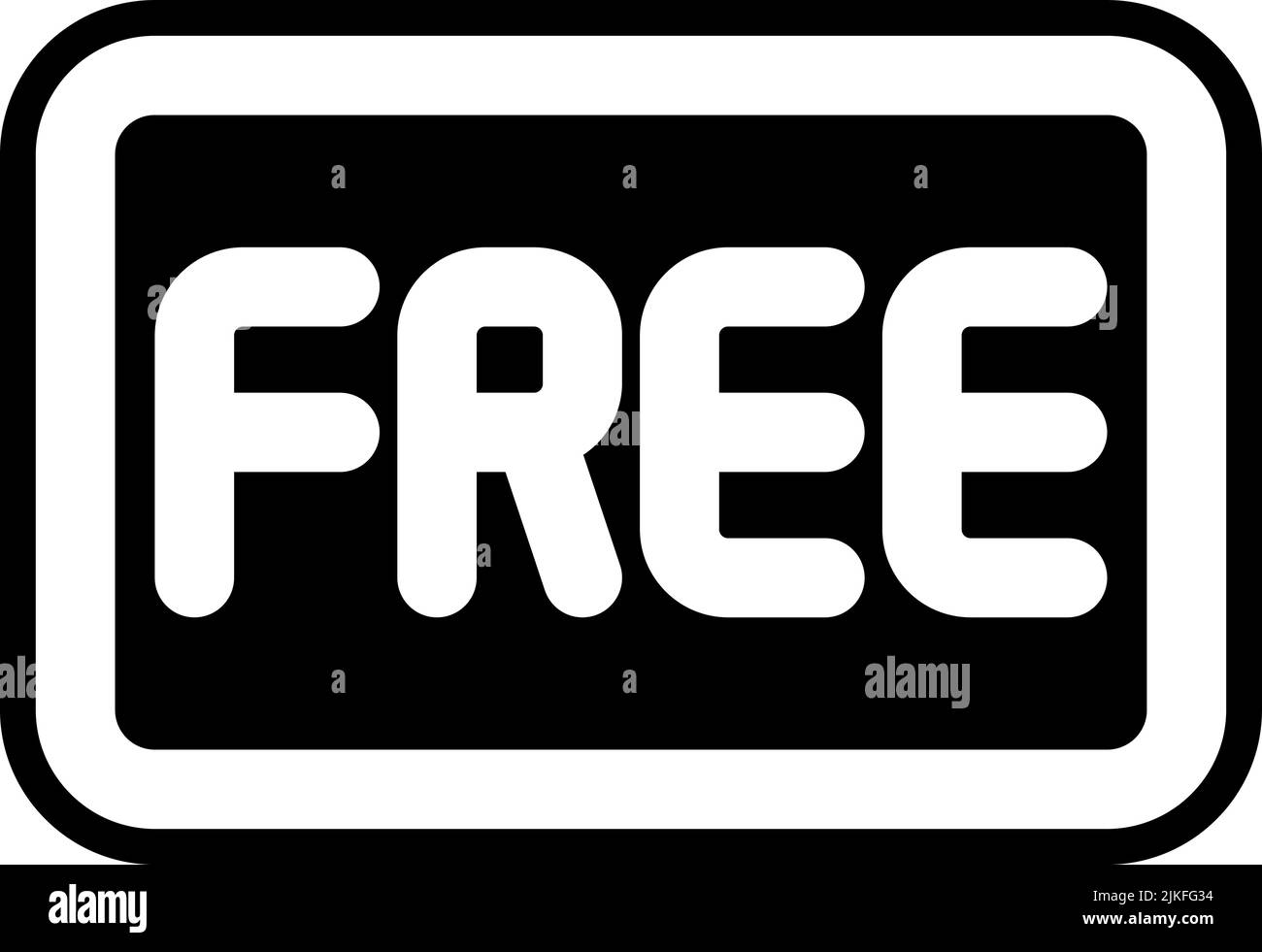 free icon black vector illustration Stock Vector Image & Art - Alamy