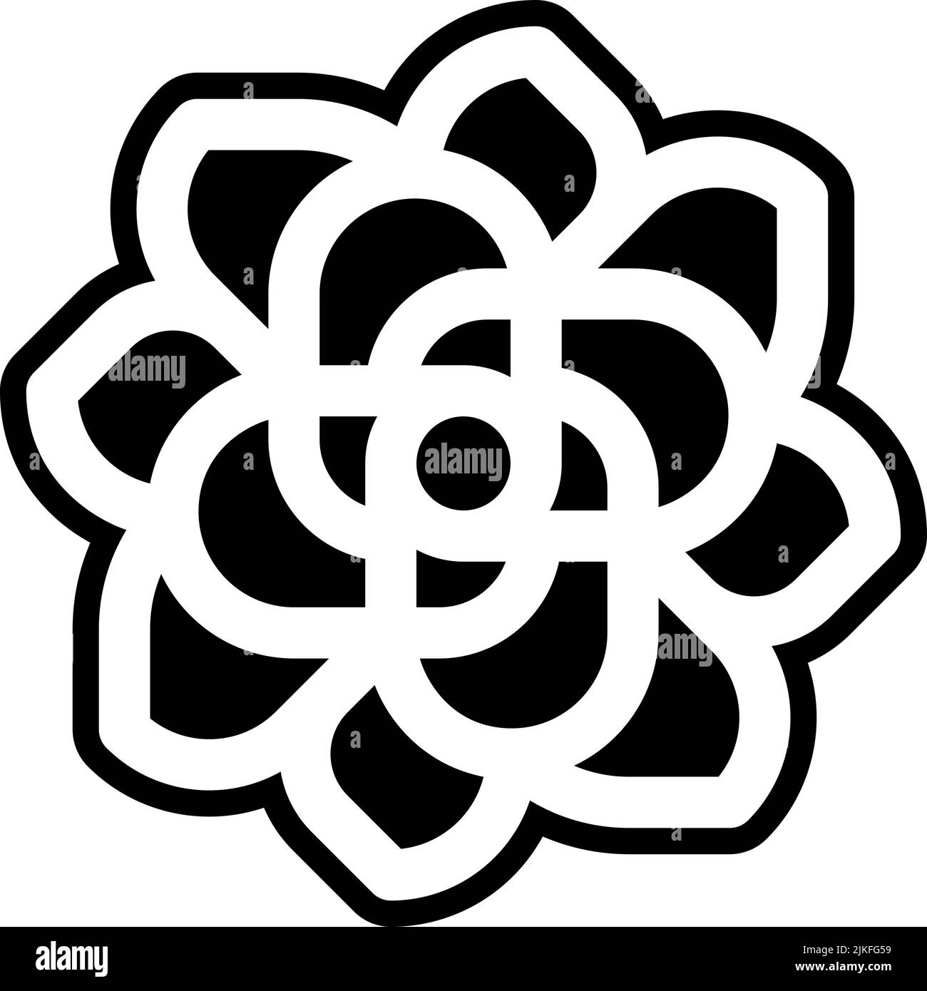 flower icon black vector illustration Stock Vector Image & Art - Alamy