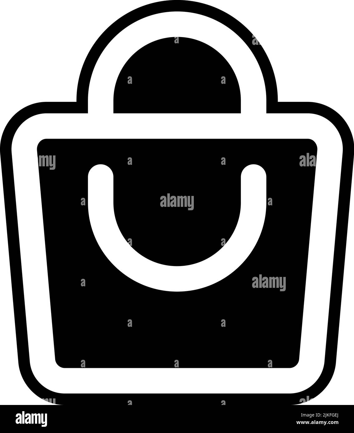 shopping bag icon black vector illustration Stock Vector Image & Art ...