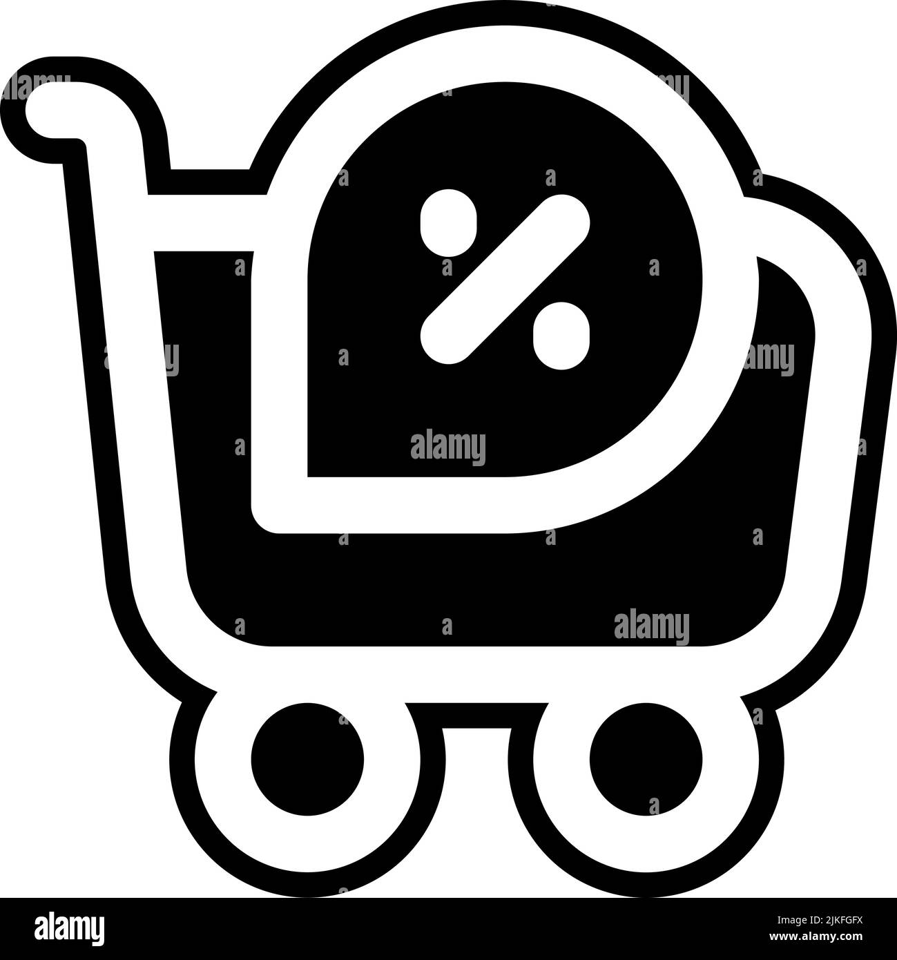 shopping cart icon black vector illustration Stock Vector Image & Art