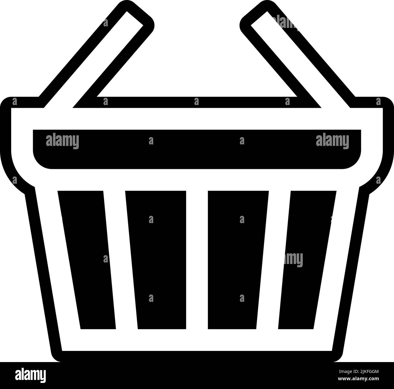 shopping basket icon black vector illustration Stock Vector Image & Art ...