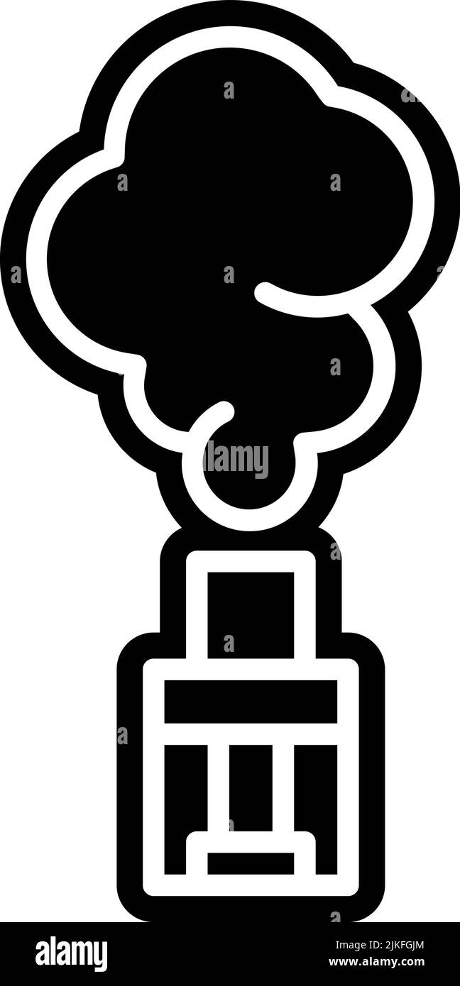 vape icon black vector illustration. Stock Vector