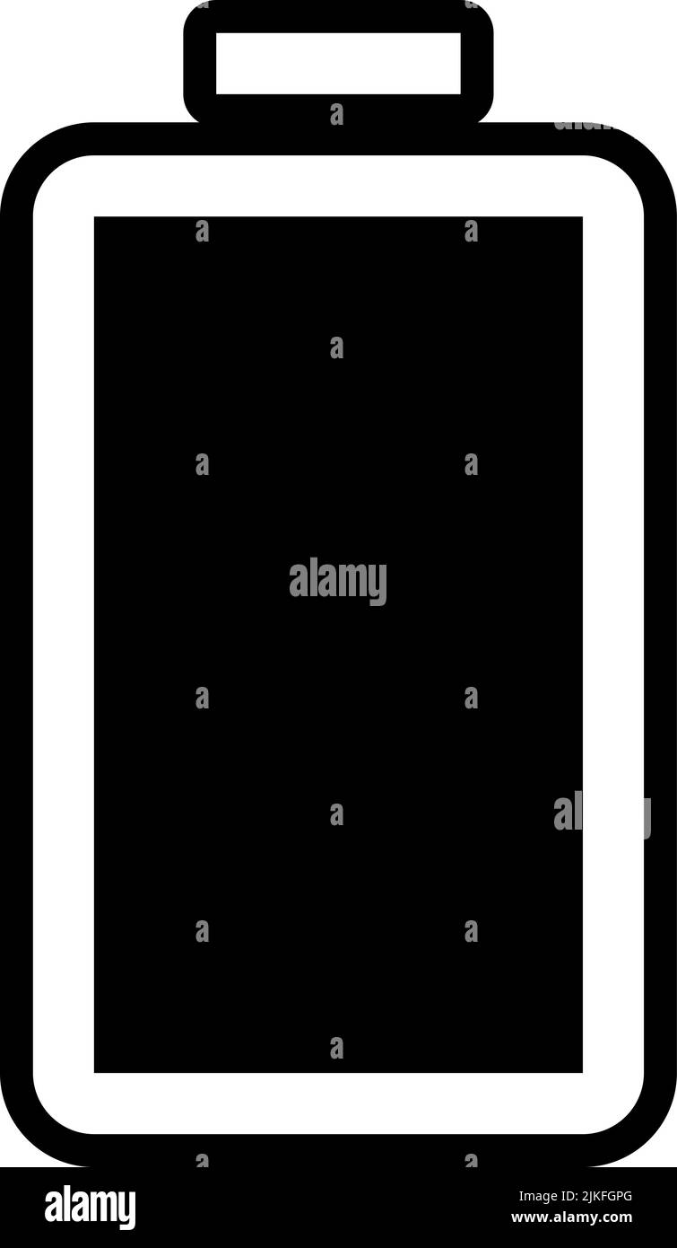 battery icon black vector illustration Stock Vector Image & Art - Alamy