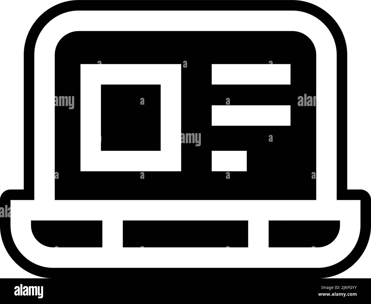 laptop icon black vector illustration Stock Vector Image & Art - Alamy
