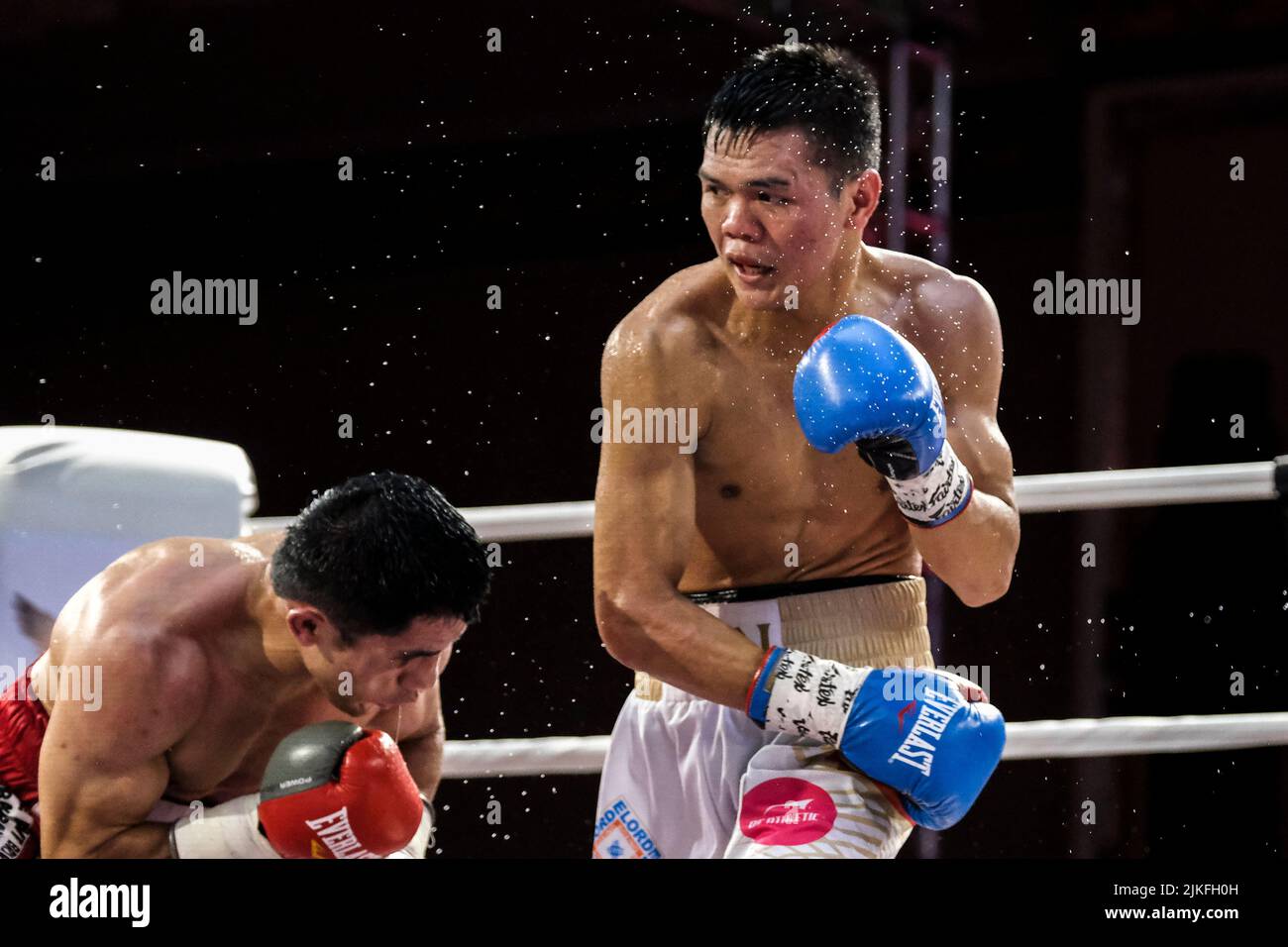 Ho Tram, Vietnam - July 30th 2022: Nazarov Olimjon vs Bienvenido Ligas, WBO  flyweight title bout Stock Photo - Alamy