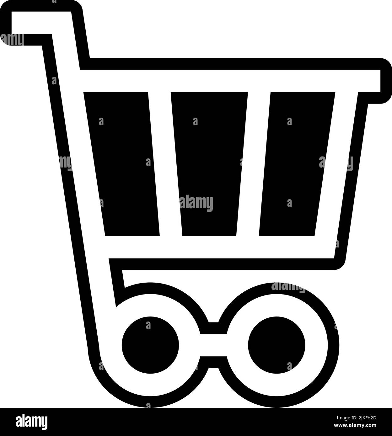 shopping cart icon black vector illustration Stock Vector Image & Art ...