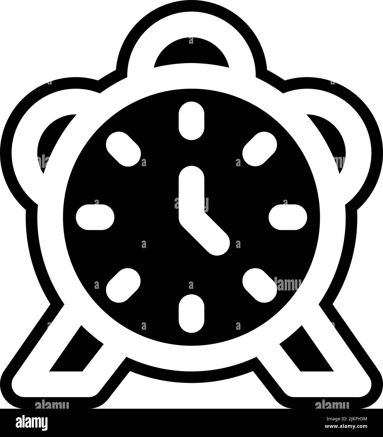alarm clock icon black vector illustration Stock Vector Image & Art Alamy
