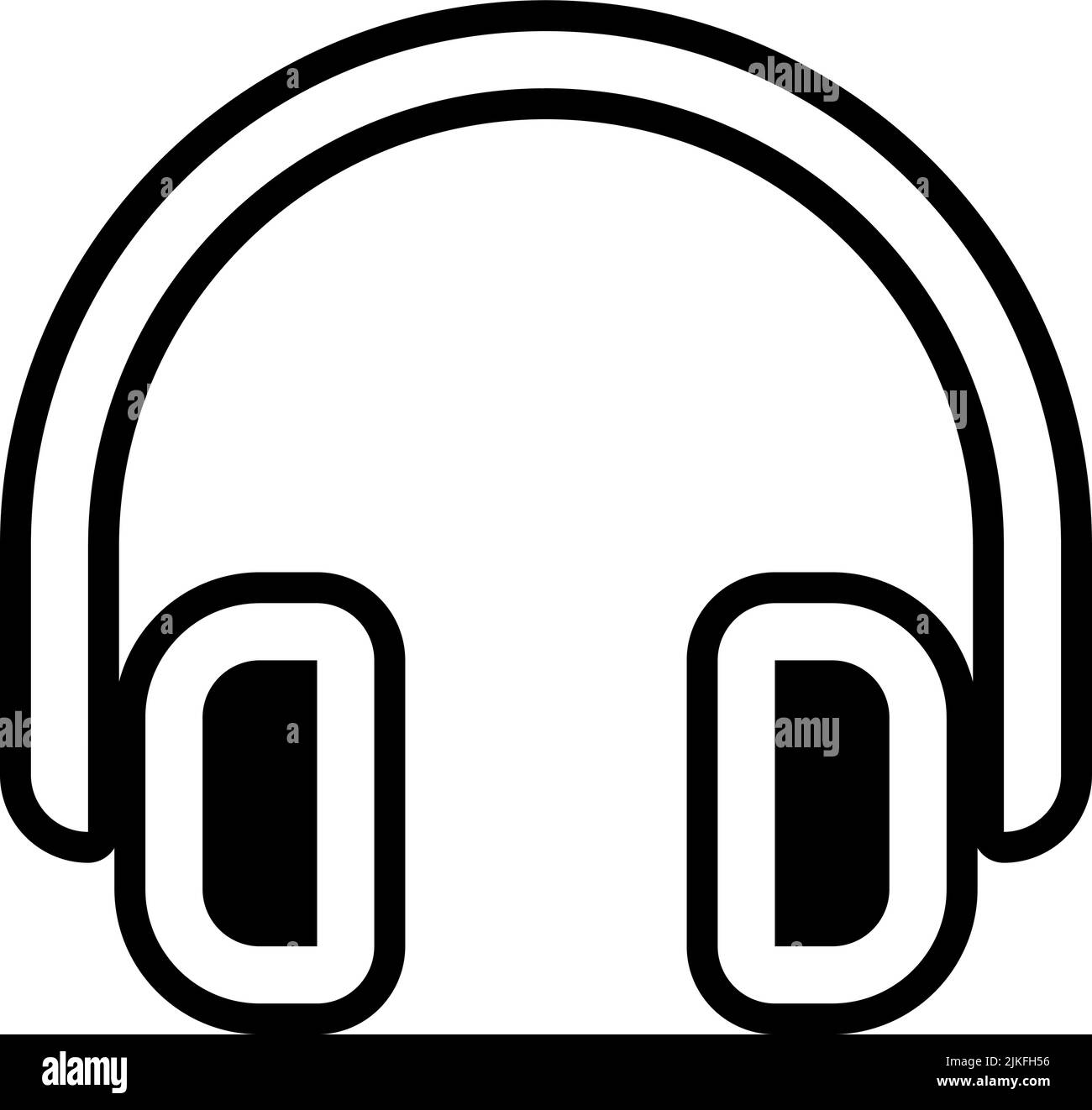 headphone icon black vector illustration Stock Vector Image & Art Alamy