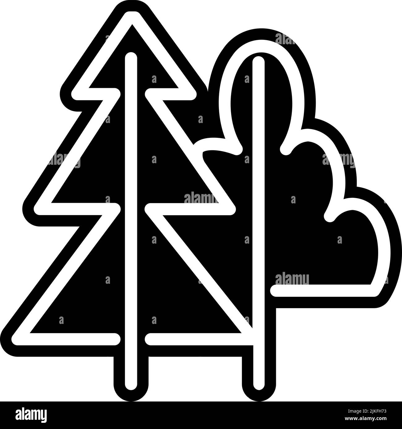 tree icon black vector illustration Stock Vector Image & Art - Alamy