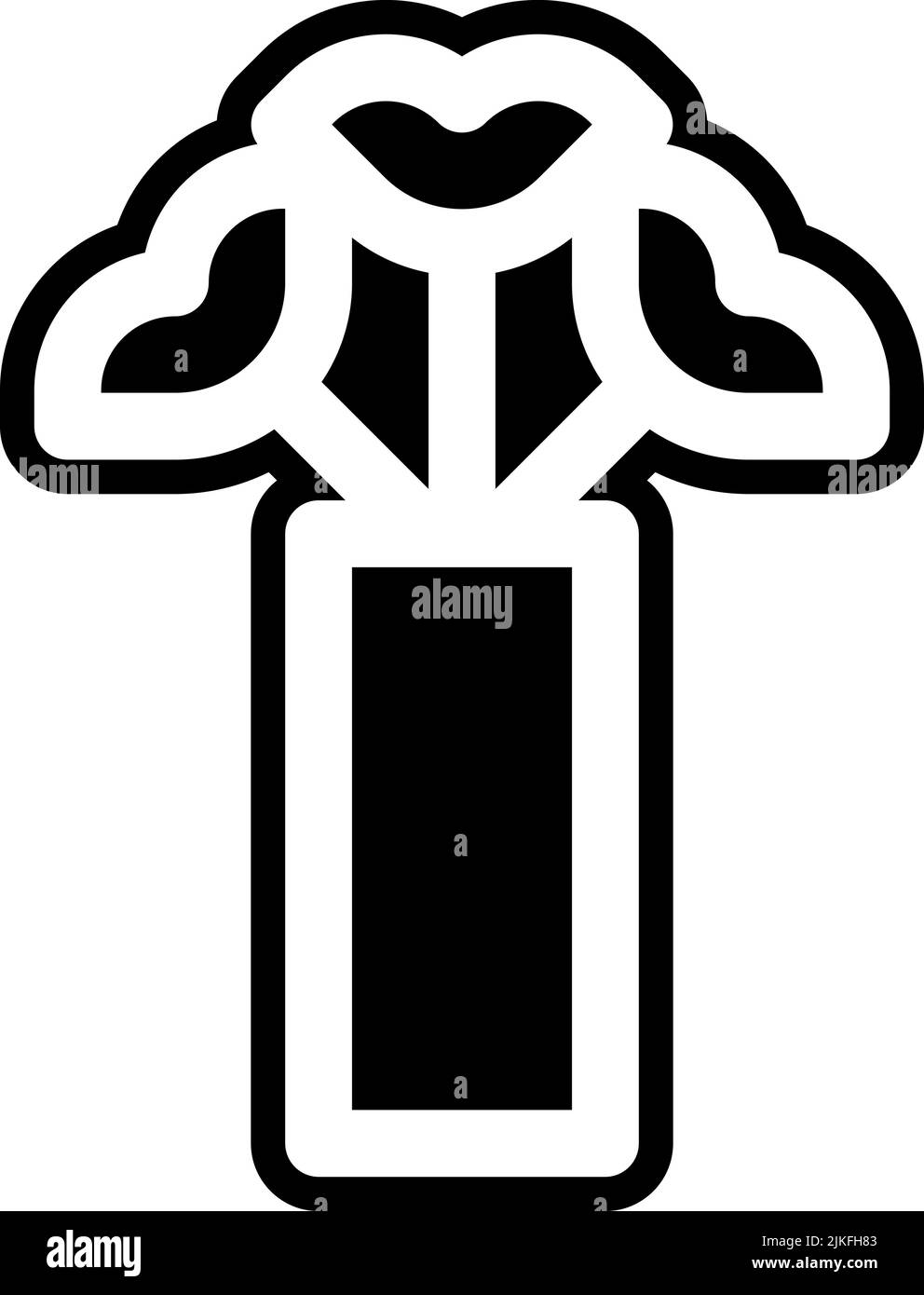 flower pot icon black vector illustration Stock Vector Image & Art - Alamy