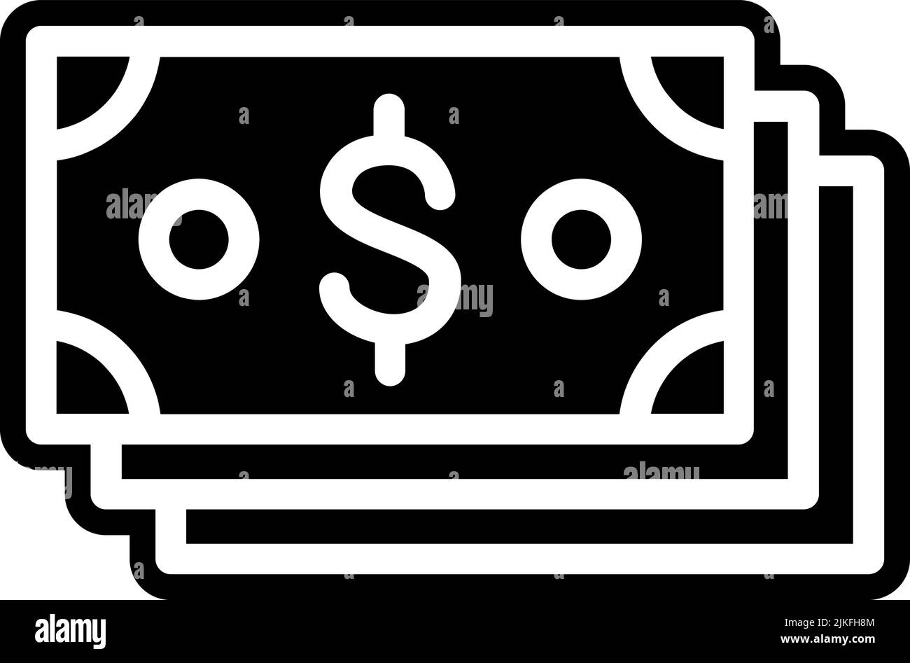 money icon black vector illustration Stock Vector Image & Art - Alamy