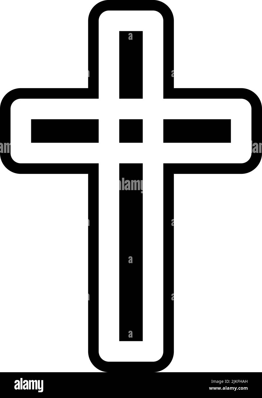 cross icon black vector illustration Stock Vector Image & Art - Alamy