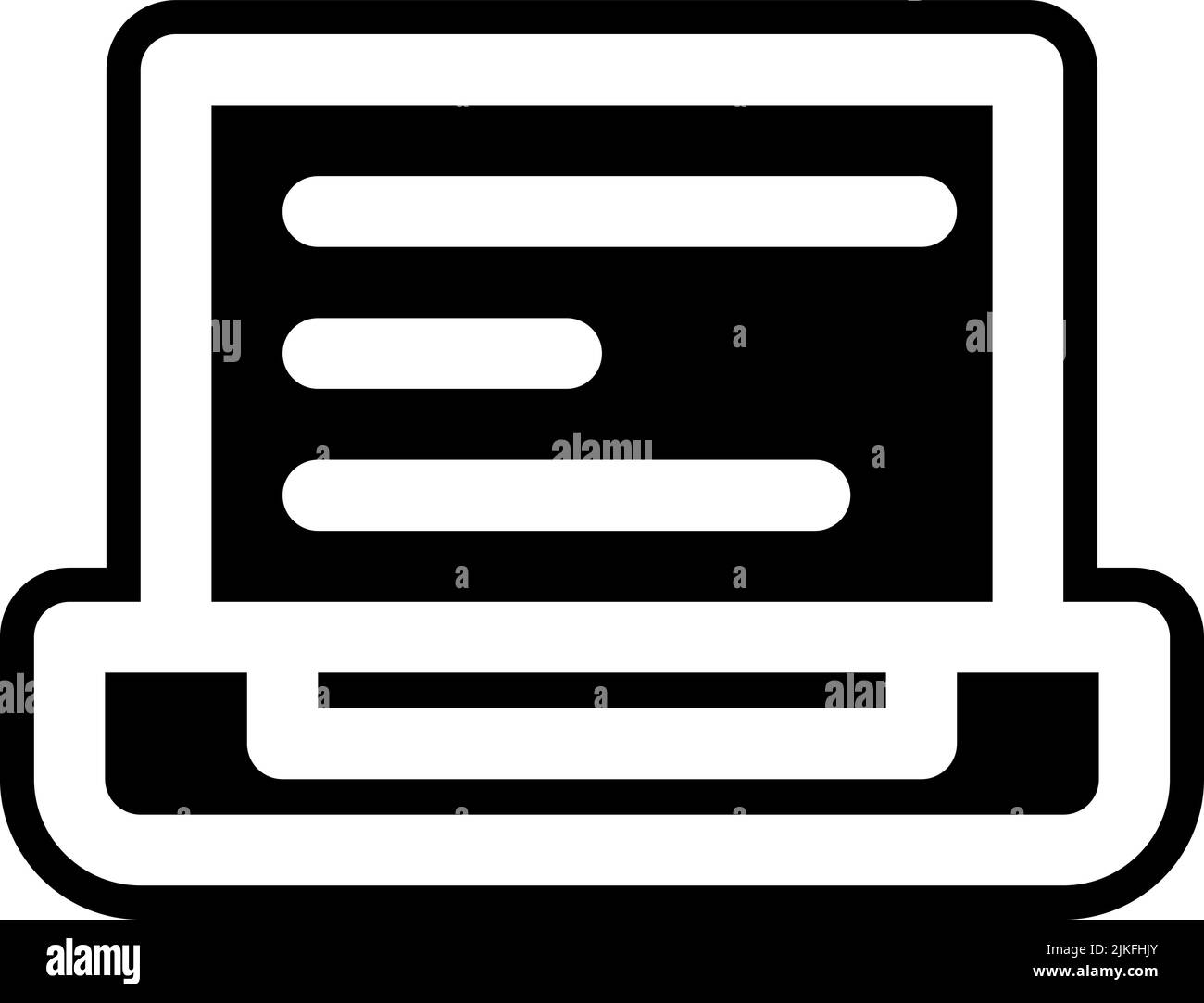 laptop icon black vector illustration Stock Vector Image & Art - Alamy