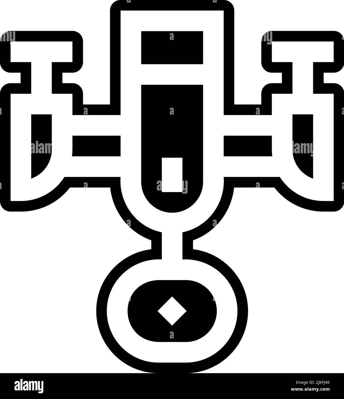 drone icon black vector illustration Stock Vector Image & Art - Alamy