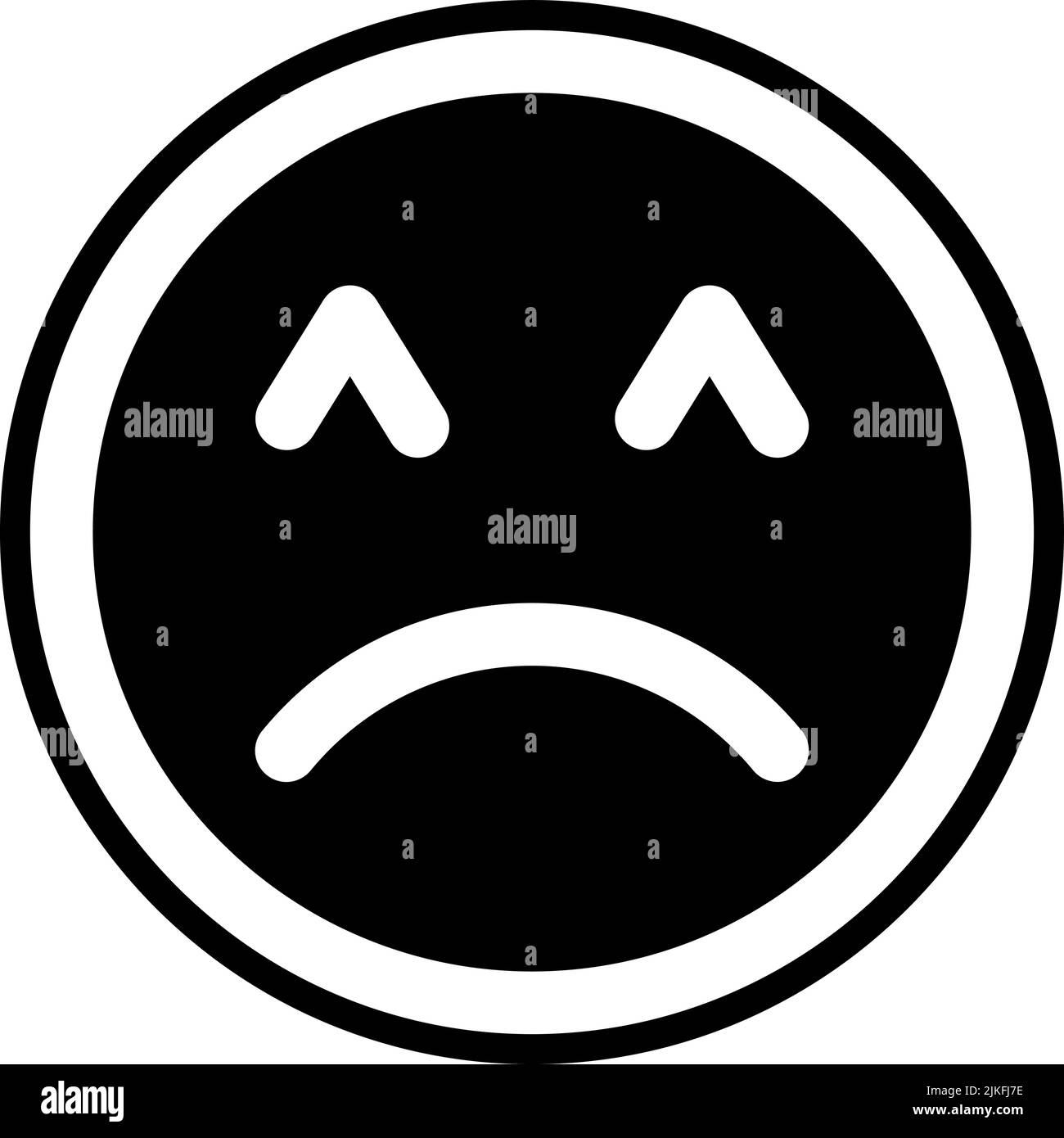 sad icon black vector illustration Stock Vector Image & Art - Alamy