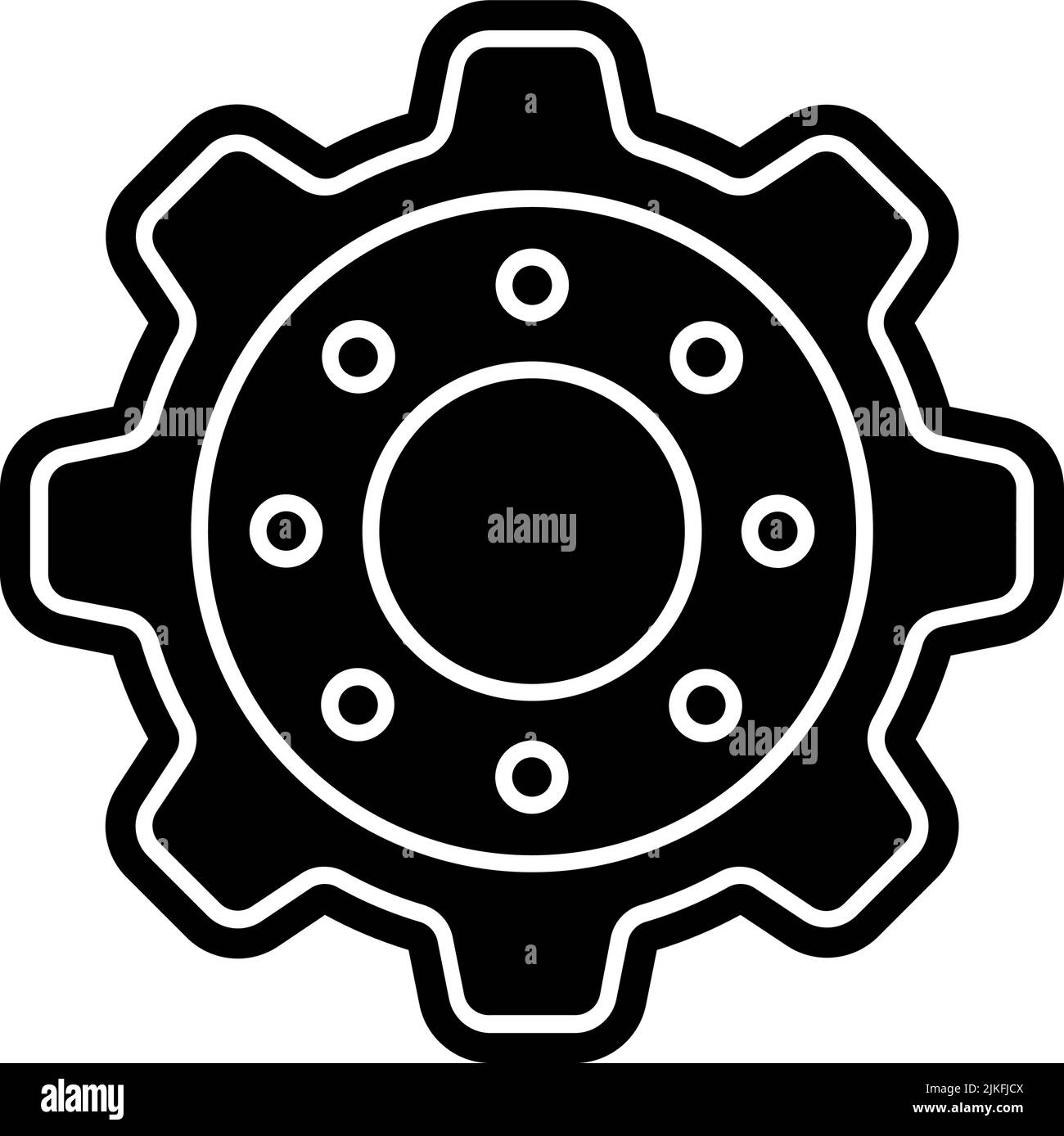 setting icon black vector illustration Stock Vector Image & Art Alamy