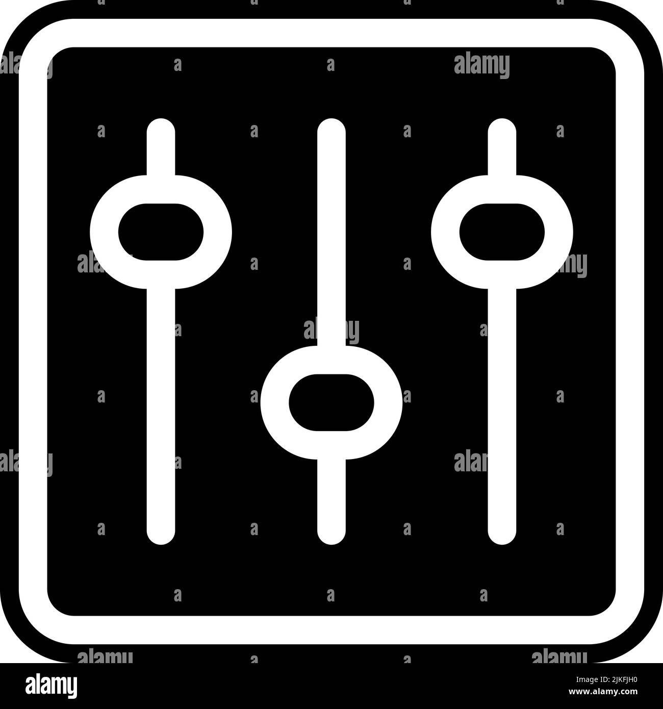 control icon black vector illustration. Stock Vector