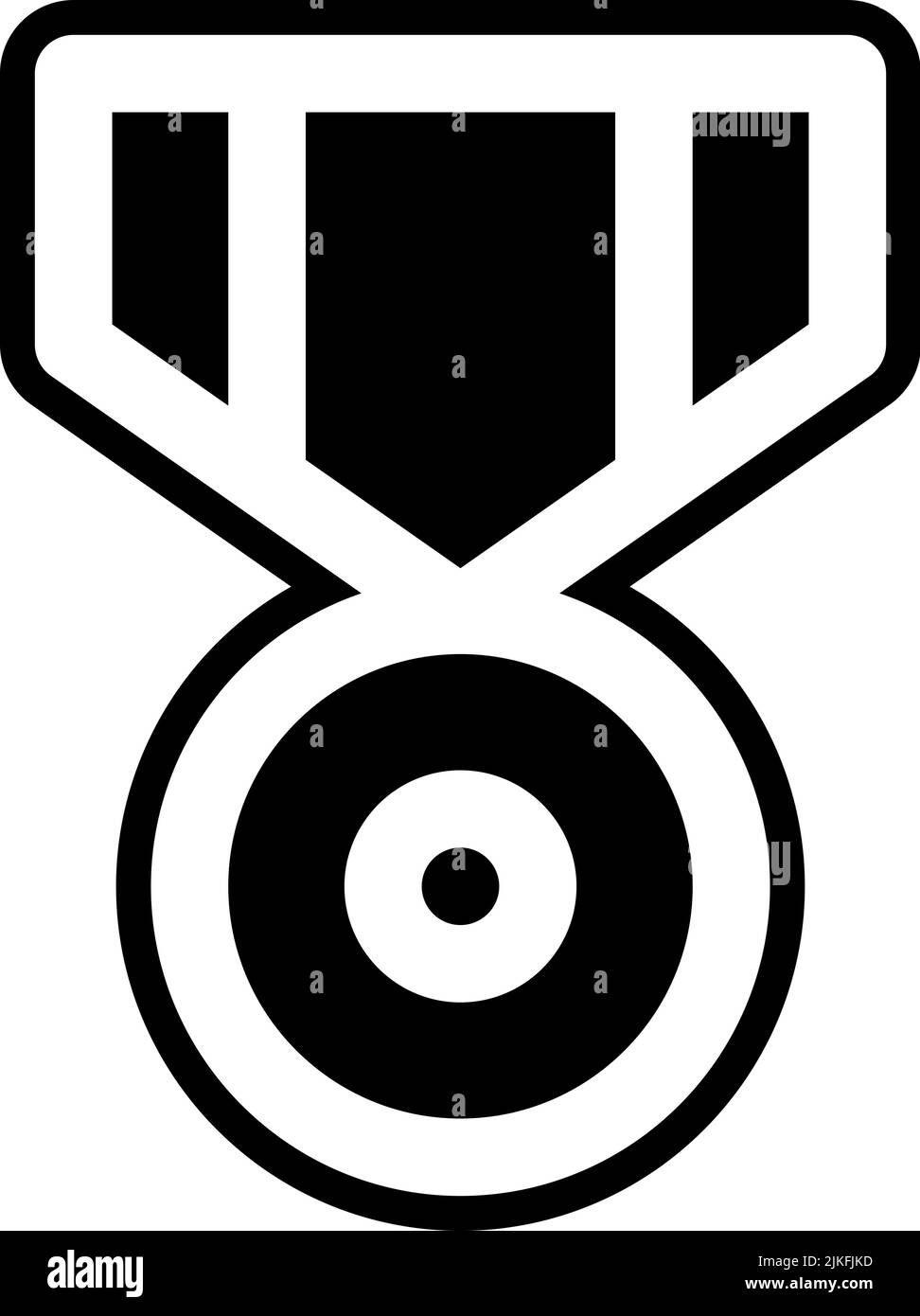 medal icon black vector illustration Stock Vector Image & Art - Alamy
