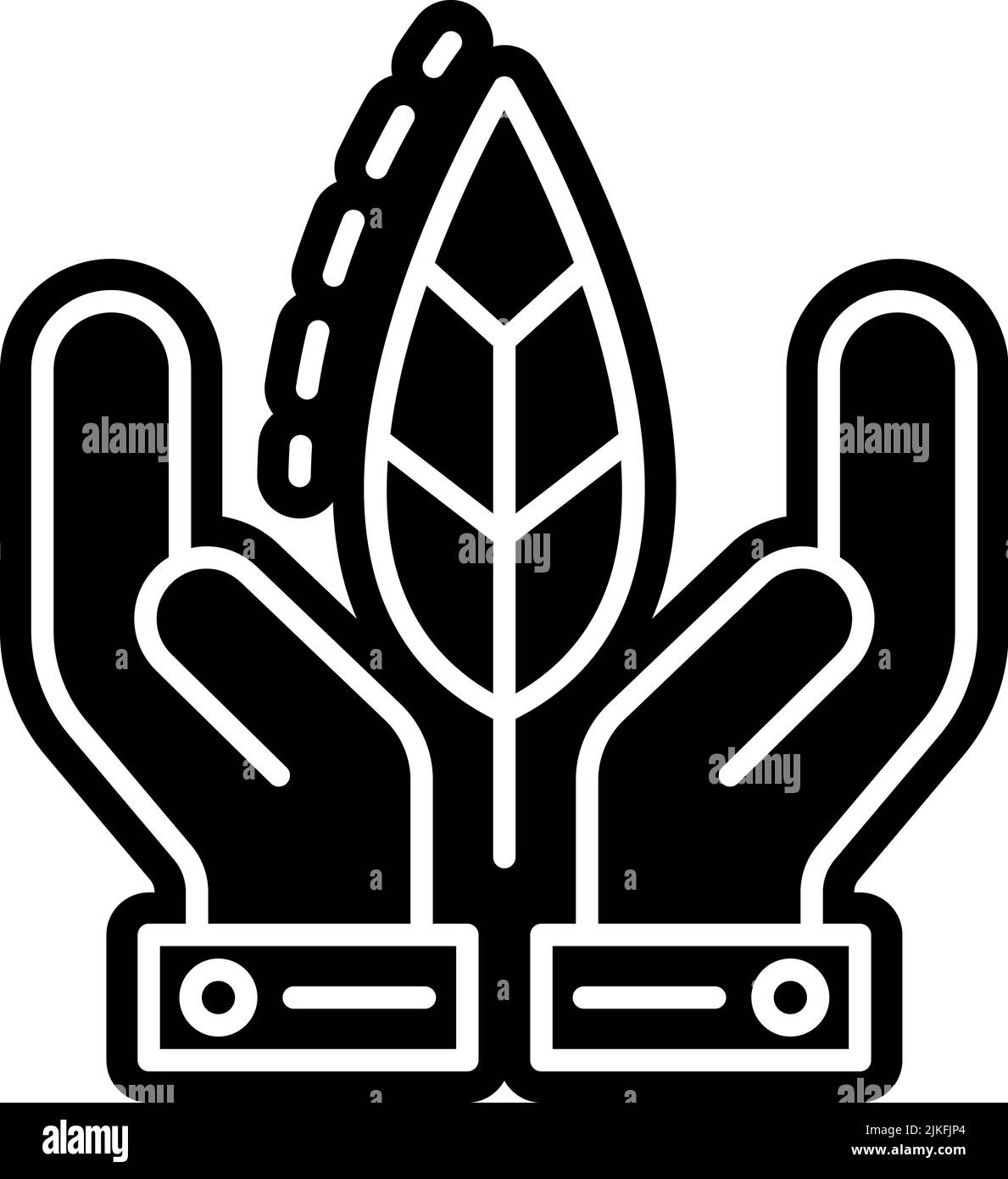 leaf icon black vector illustration Stock Vector Image & Art - Alamy
