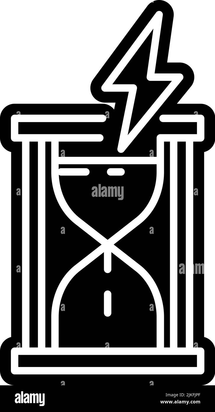 hourglass icon black vector illustration Stock Vector Image & Art - Alamy