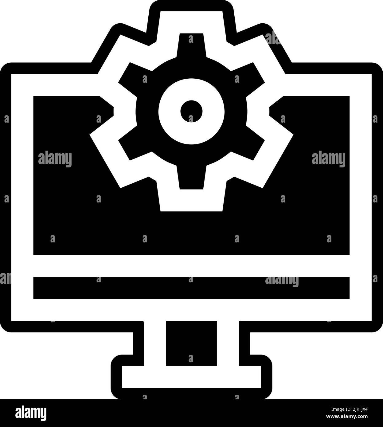 computing icon black vector illustration Stock Vector Image & Art - Alamy