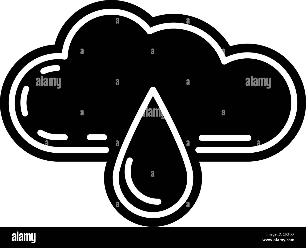 cloud icon black vector illustration Stock Vector Image & Art - Alamy