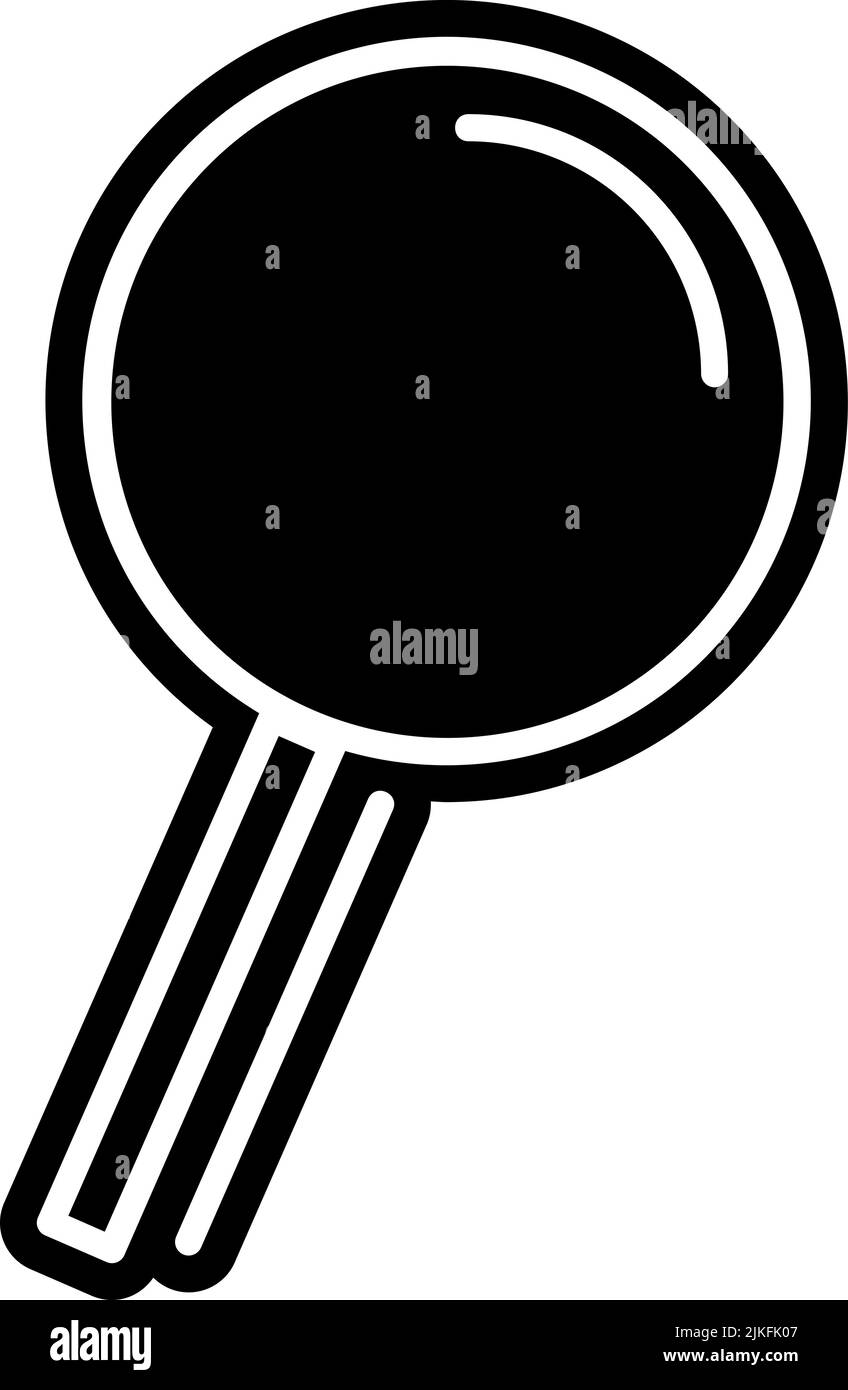 magnifying glass icon black vector illustration Stock Vector Image