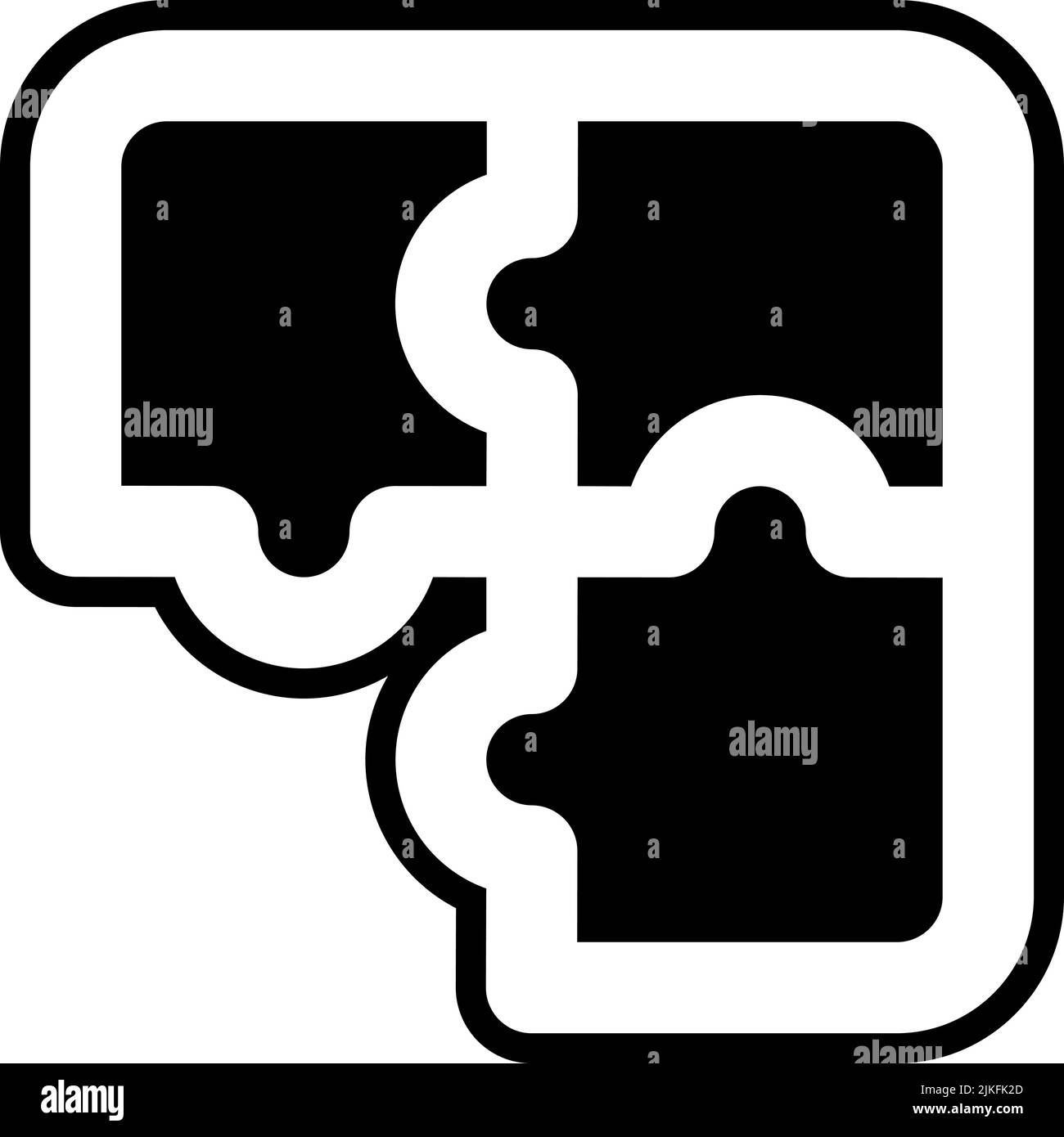 puzzle icon black vector illustration Stock Vector Image & Art - Alamy