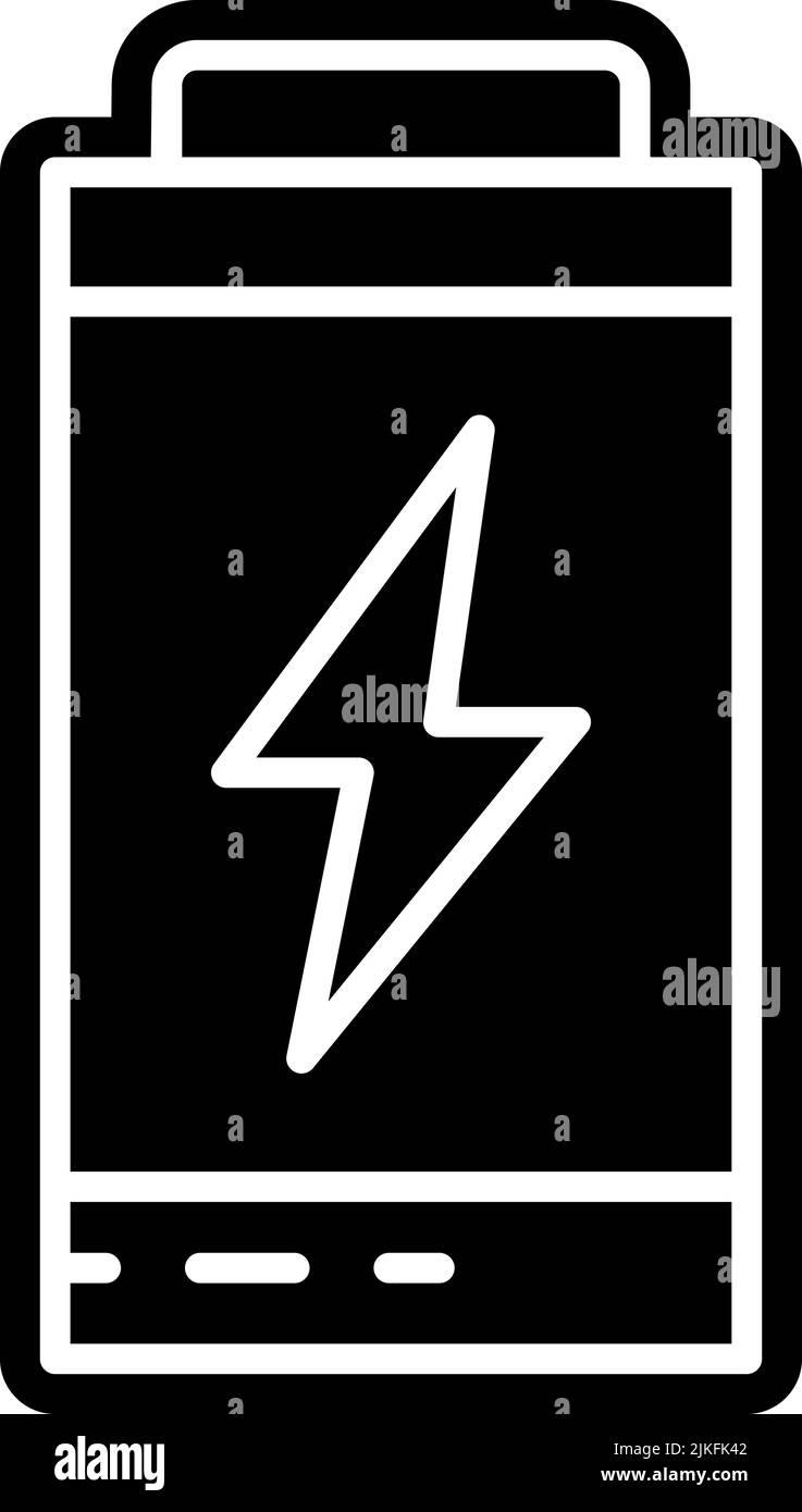 battery icon black vector illustration Stock Vector Image & Art - Alamy