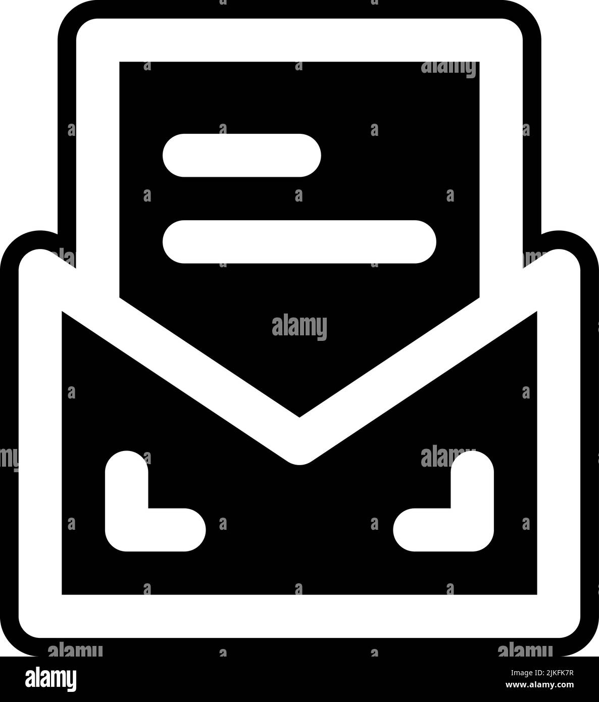 email icon black vector illustration Stock Vector Image & Art - Alamy