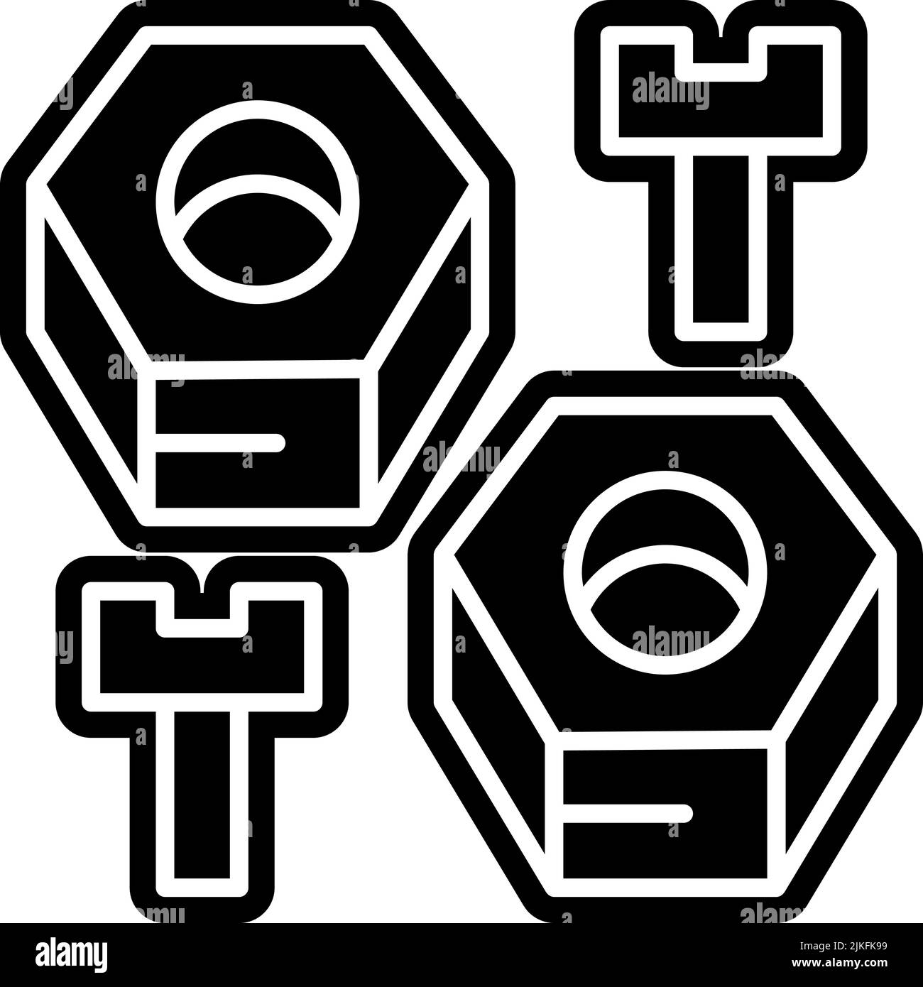 nuts icon black vector illustration Stock Vector Image & Art - Alamy