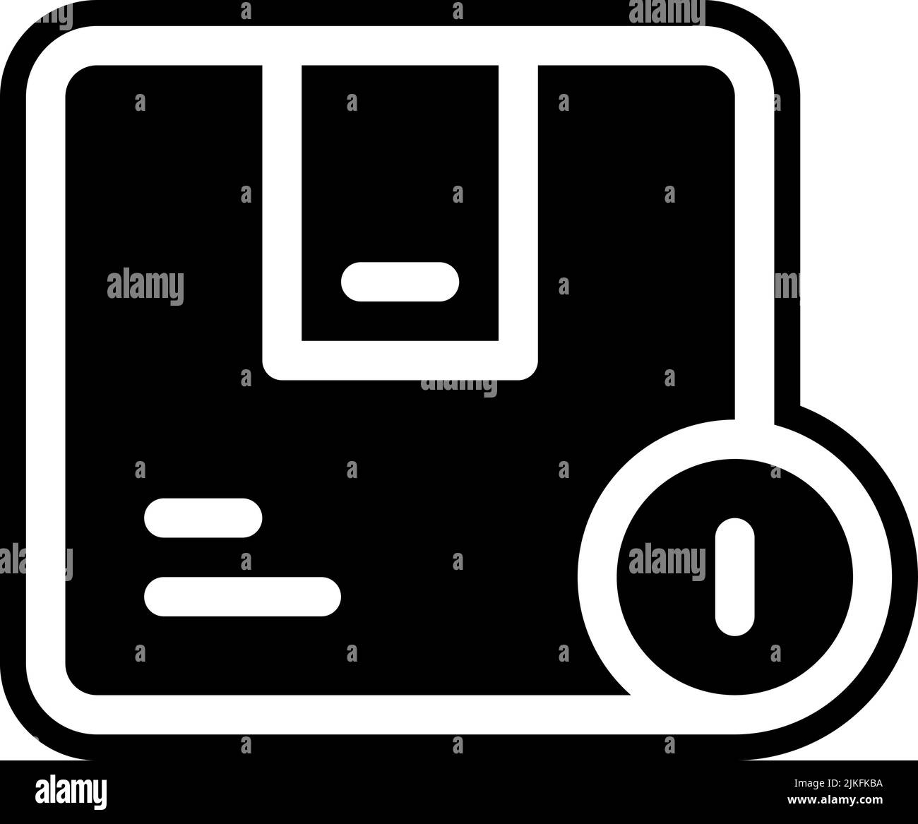 delivery box icon black vector illustration Stock Vector Image & Art