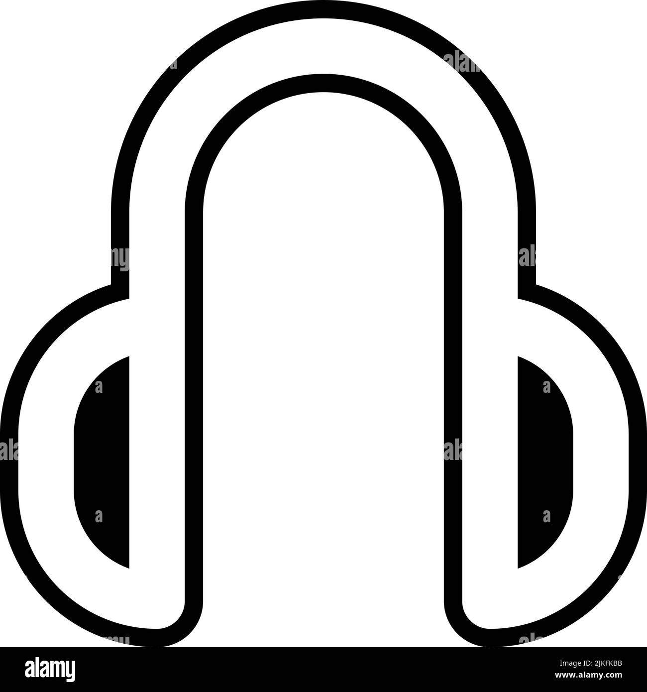 headphones icon black vector illustration Stock Vector Image & Art Alamy